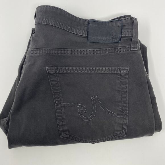 AG Adriano Goldschmied 38x29 Dark‎ Gray "Everett" Slim Straight 5 Pocket Jeans - Picture 1 of 7